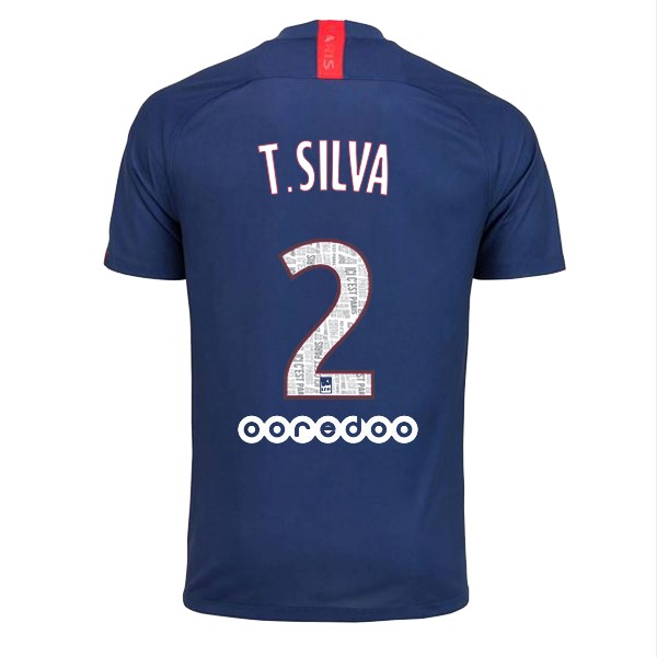 Camiseta Paris Saint Germain NO.2 T.Silva Primera equipo 2019-20 Azul